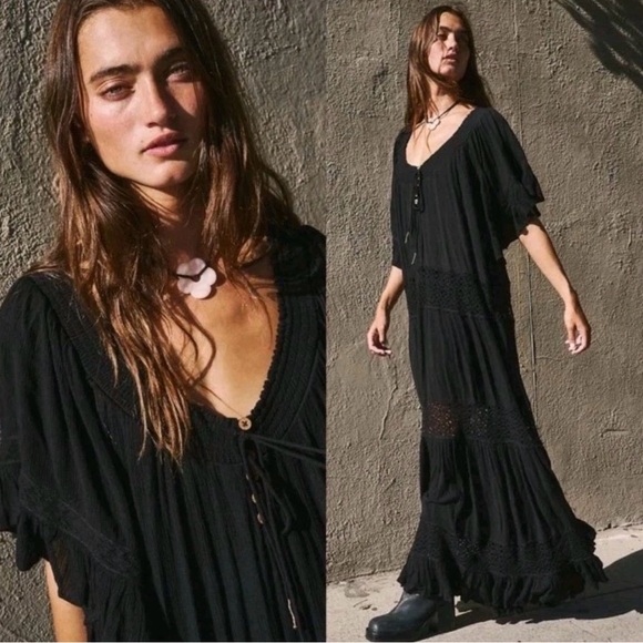 Free People Dresses & Skirts - Free People Dream On Maxi Billowy Dress
